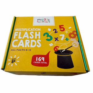 Magic Scholars Large Sturdy Multiplication Flash Cards on Rings Times Tables